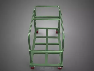 SWIVEL CASTER HAND TRUCK TROLLEY CART PALLET DELIVERY RACK FRAME 3D model