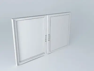 Aluminum sliding window Free 3D model
