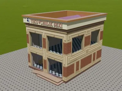 Sewing shop uzbek chevarxona 3D model