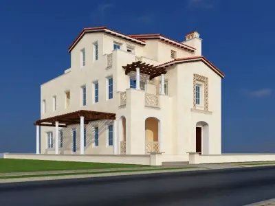 Andulasian Villa 500SqYds 3D model
