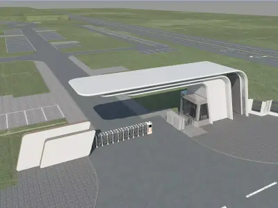 Modern Park Entrance 3D model