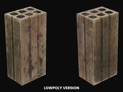 Brick Dirt 01 - HeraScans Free low-poly 3D model