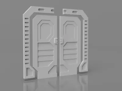 Sci-Fi Themed door 3D print model