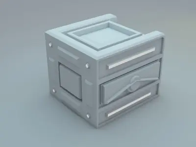 sci fi Cargo Container 3D model Low-poly 3D model