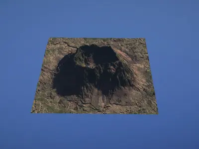 Landscape Environment Volcano Snow 50 Low-poly 3D model