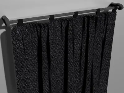 Rough Curtain Low-poly 3D model