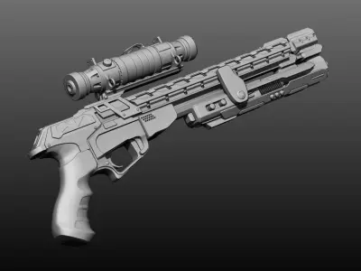 Sci-Fi Weapon 3D model