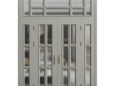 Modern entrance door 19 3D model