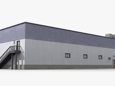Factory x21 Low-poly 3D model
