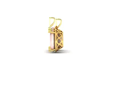 Opal Stone Earring 3Ddm stl obj fbx Render Details 3D print model