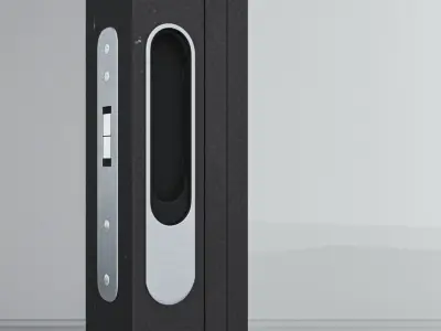 Aluminium door 19 3D model