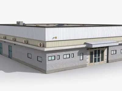 Factory x14 Low-poly 3D model purchase