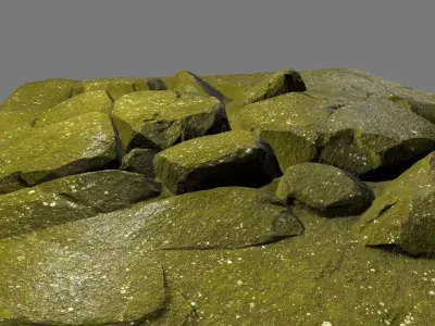 floor rocks 04 Low-poly 3D model
