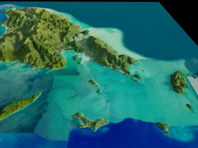 Ko Chang island full 3d model terrain 3D model