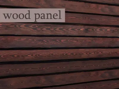 Wood panel 3D 5 3D model