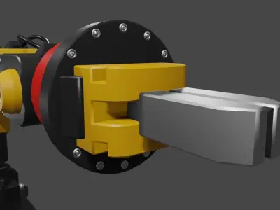 Industrial Robot Arm Low-poly 3D model