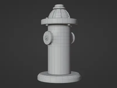 Fire Hydrant Low-poly 3D model