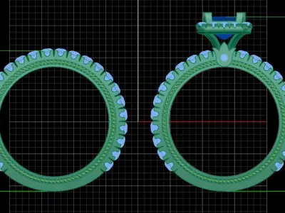 Jewelry ring 398 3D print model