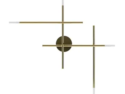 Golden Wall Lamp 3D model buy