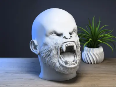 Human gorilla Headphone Stand 3D print model