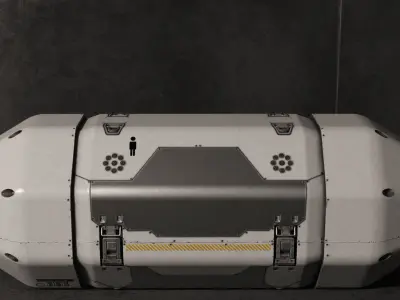 Sci Fi Sleep Capsule Low-poly 3D model