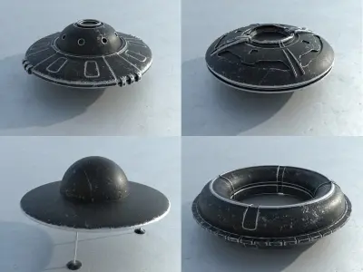 25 SCI-FI Spaceship Basemeshes 3D model