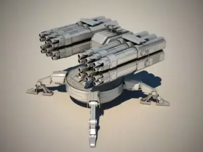 Spider auto turret 3D model