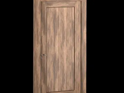 Interior-exterior Wooden Door 3D model shop