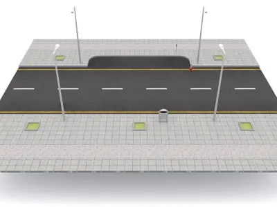 Streets Road Collection 3D model