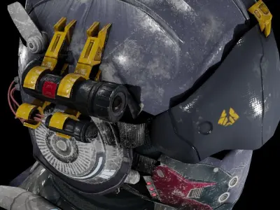  Futuristic Sci-Fi Suit Low-poly 3D model