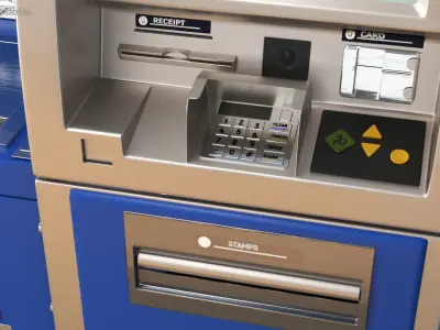 United States Postal Self Service Kiosk 3D model