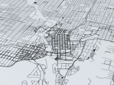 Tampa Road Network and Streets 3D model