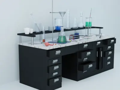 Laboratory Equipment  Material de laboratorio 3D model