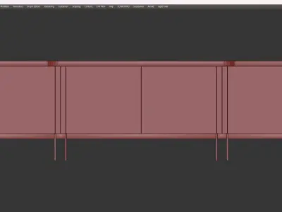 Doral Sideboard Low-poly 3D model