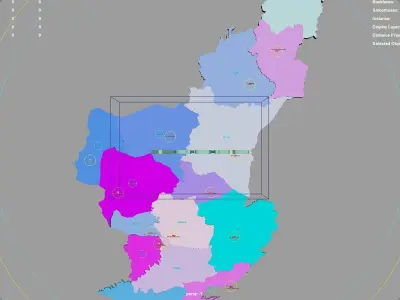Adana  Mediterranean Region  Turkey map region geography 3D model