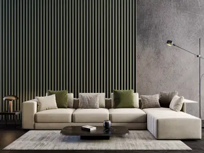 interior livingroom scene 06 3D model