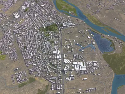 Tikrit - 3D City Model Low-poly 3D model