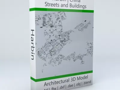 Harbin Streets and Buildings 3D model