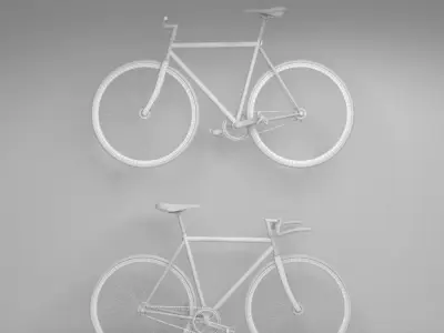 Fixie Bikes - Vintage Bikes Low-poly 3D model