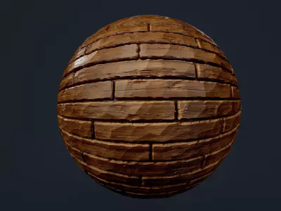 Wood Flooring Stylized Seamless PBR Texture Texture