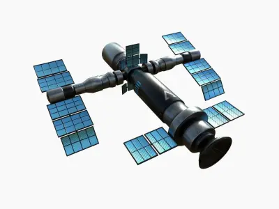 10 Satellite F Collection - SciFi Space Design 3D Model Pack