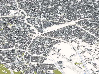 Sapporo City in Hokkaido Japan 3D model