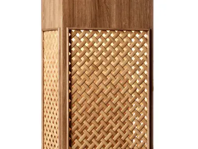 Florence rattan wall lantern FV2  3D model