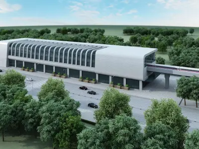 Light Rail Station 03 3D model