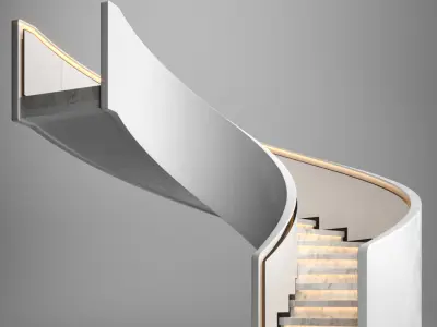 Spiral staircase 8 3D model