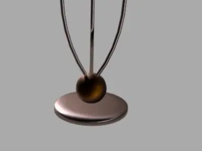 Floor lamp with two sphere Free 3D model