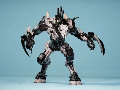 SciFi Beast06 Bull Low-poly 3D model