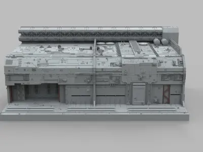 Sci-Fi architecture Elements collection 9 3D model