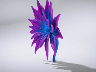 Vibrant Starburst Flower model pack Low-poly 3D model