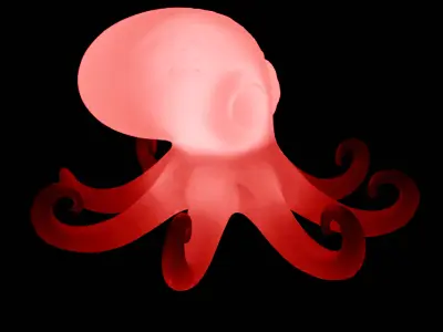 Indirect lighting of octopus 3D model